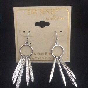 Silver tone earrings